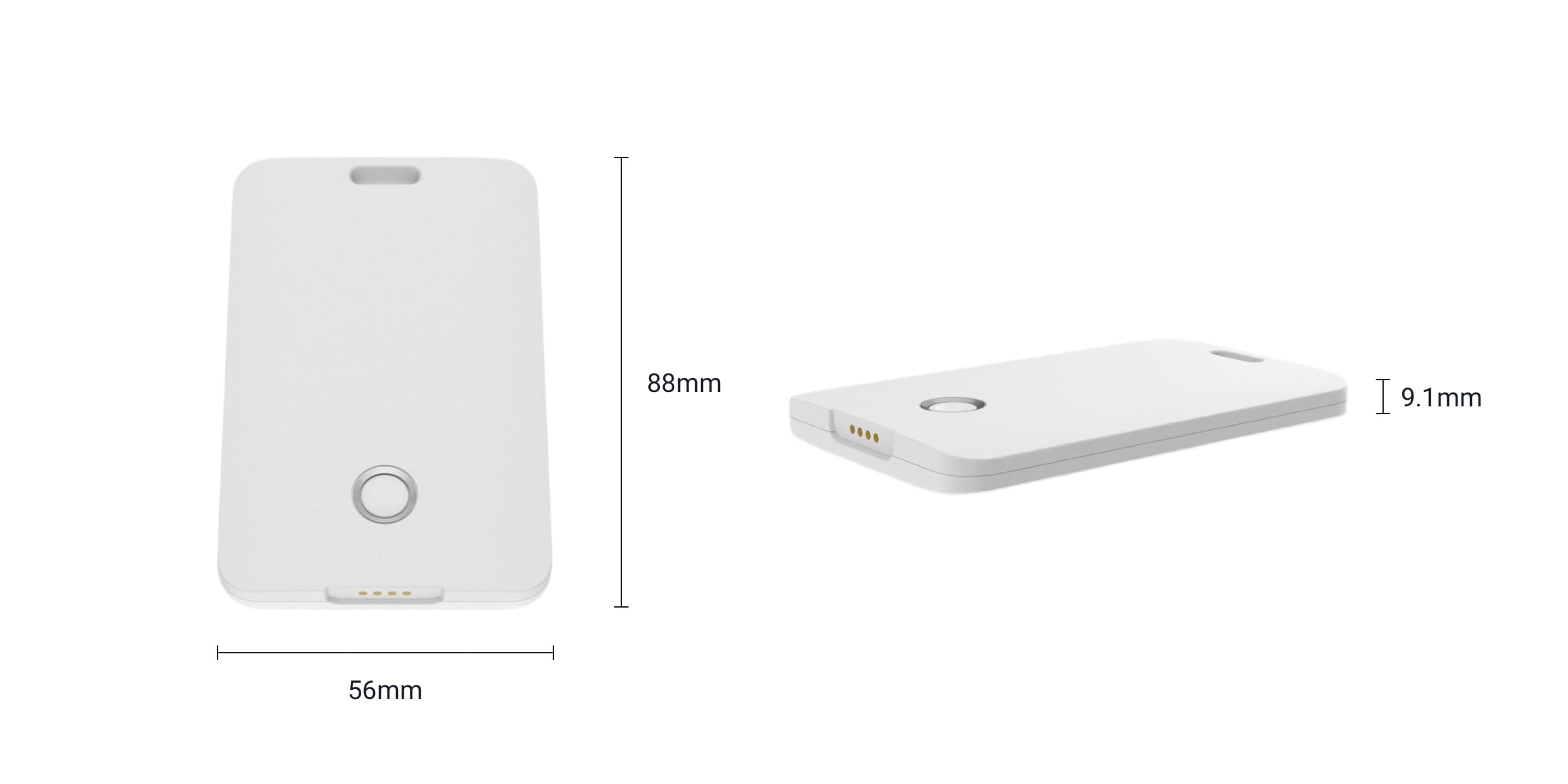 GT-130 Badge Type UWB RTLS Tag Dimensions